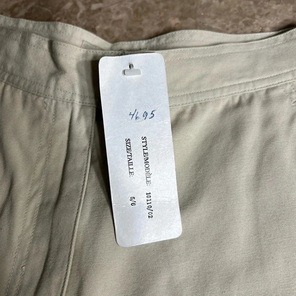 Y2K Barrel cargo capri pants,Light cream ,vtg, NWT, Velcro pocket,PRIVATE MEMBER - Picture 5 of 14